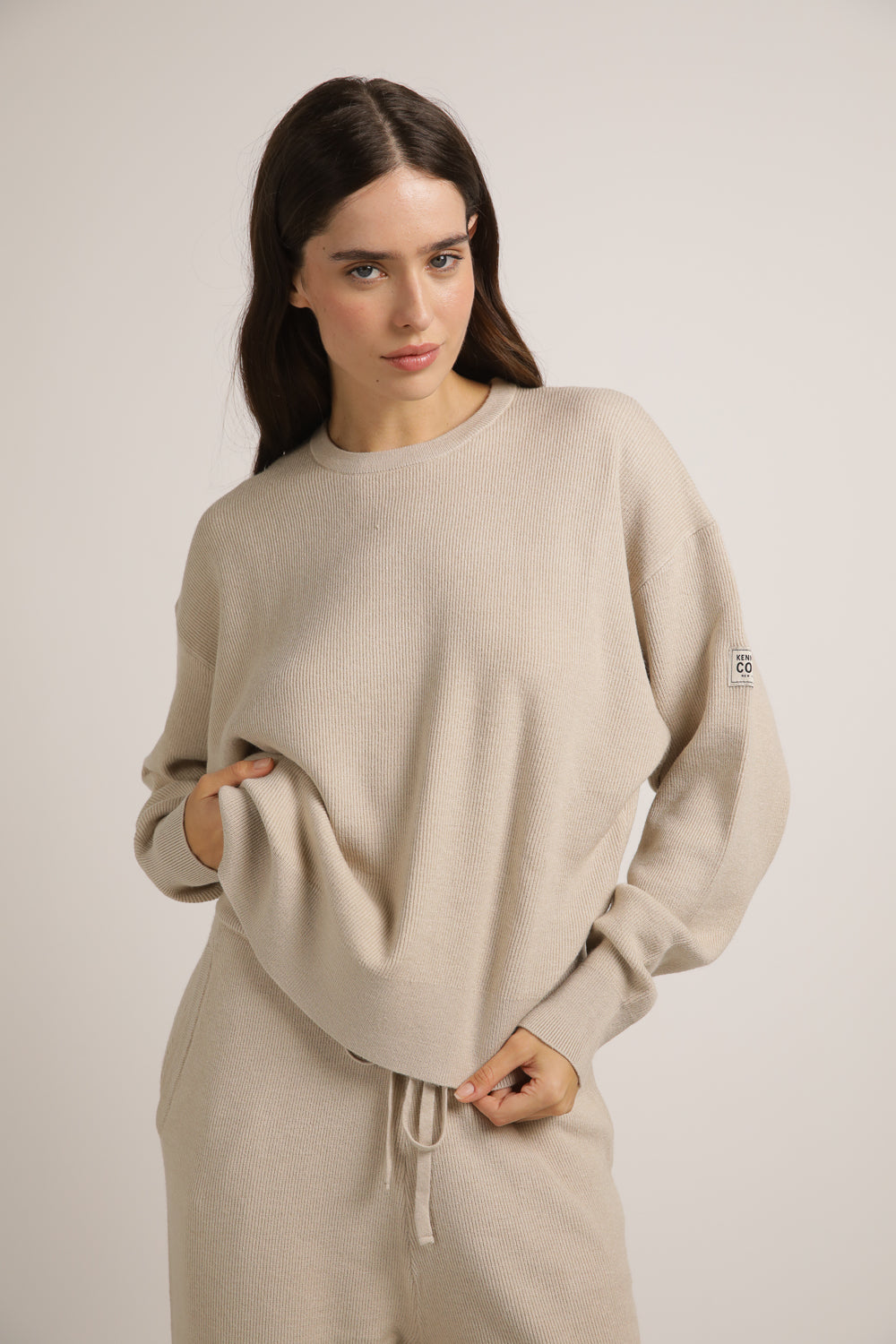 Knitted Rib Sweatshirt
