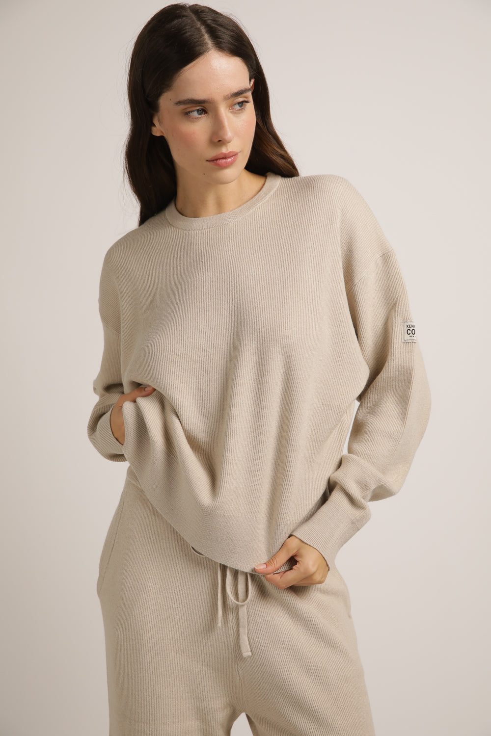 Knitted Rib Sweatshirt