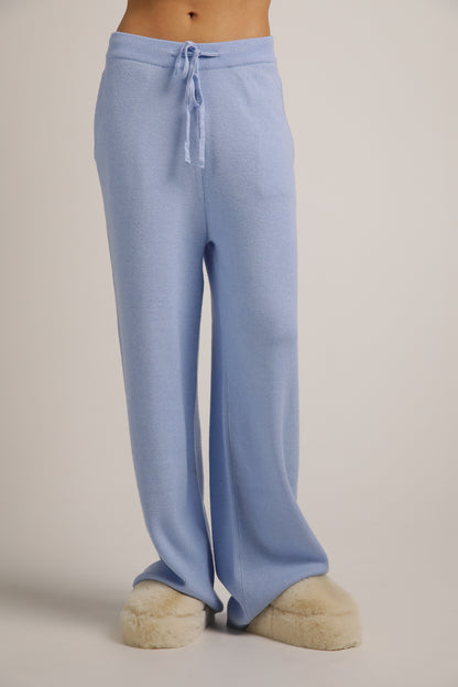 Knitted Rib Wide Leg Pants

