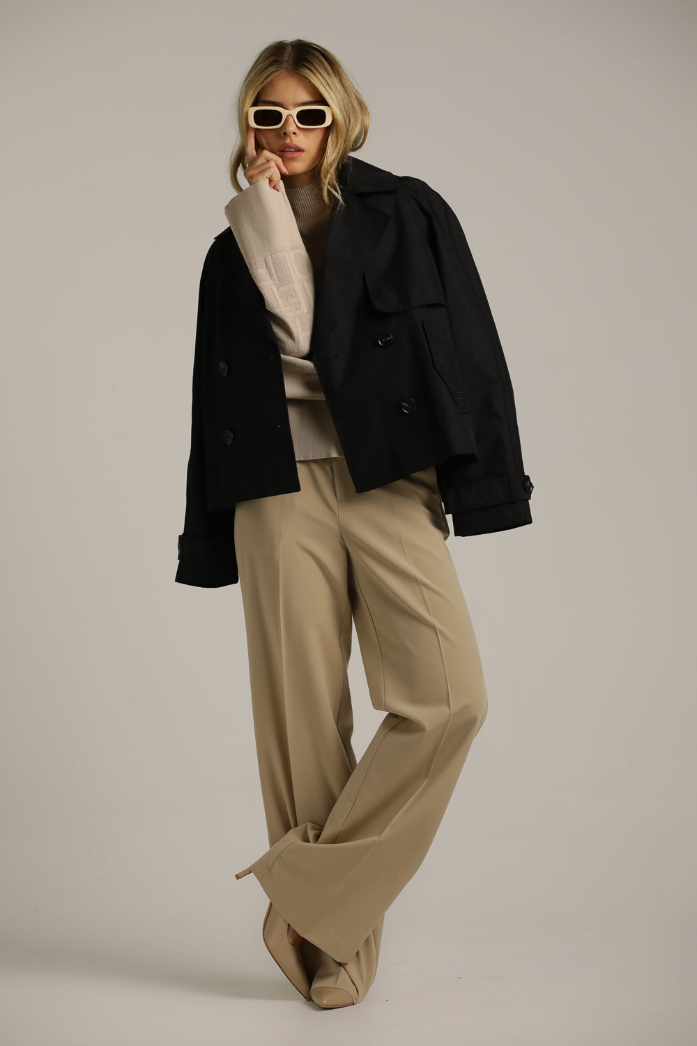 High-Rise Straight Pants