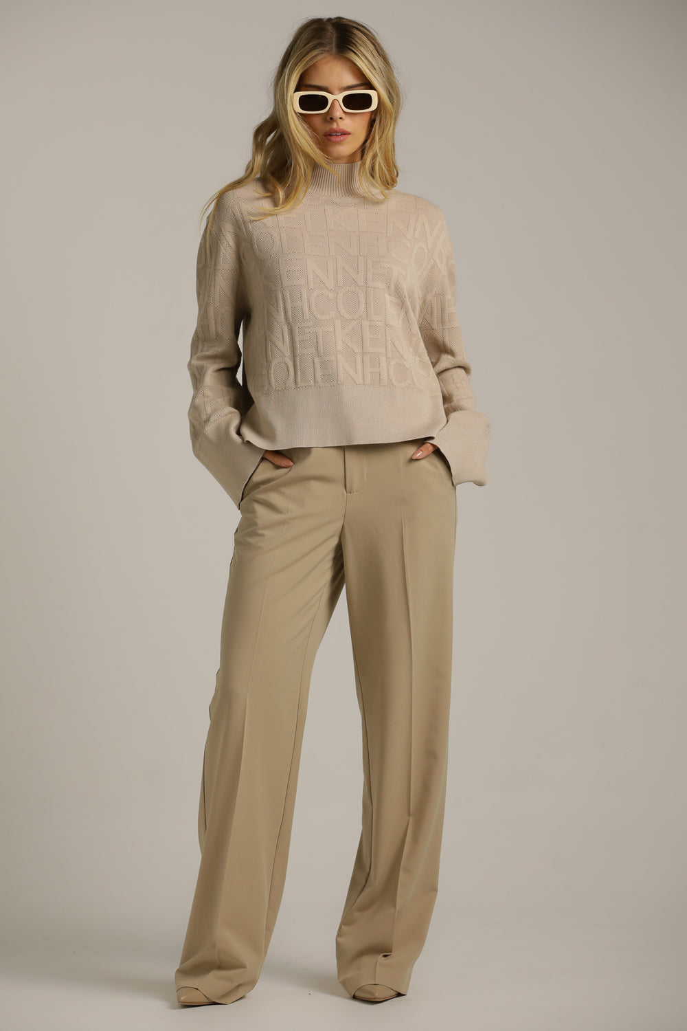 High-Rise Straight Pants