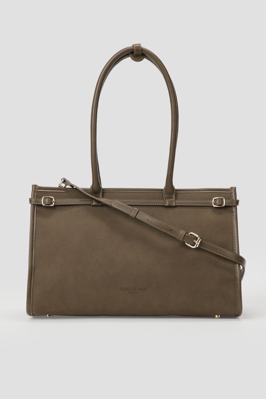 Structured Faux Leather Handbag
