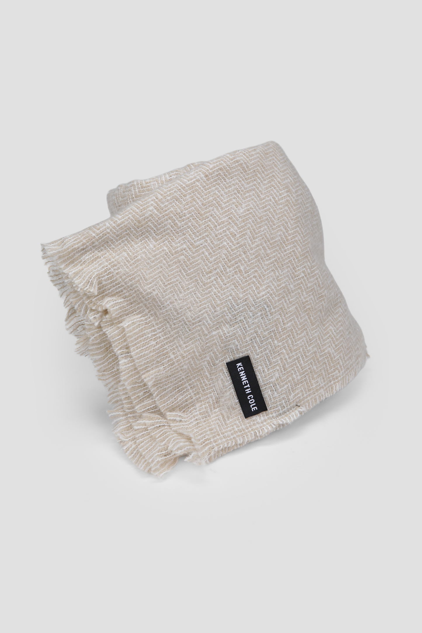 Knitted Scarf With Zigzag Pattern