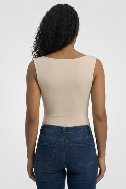 Boat Neck Bodysuit With Inner Shelf