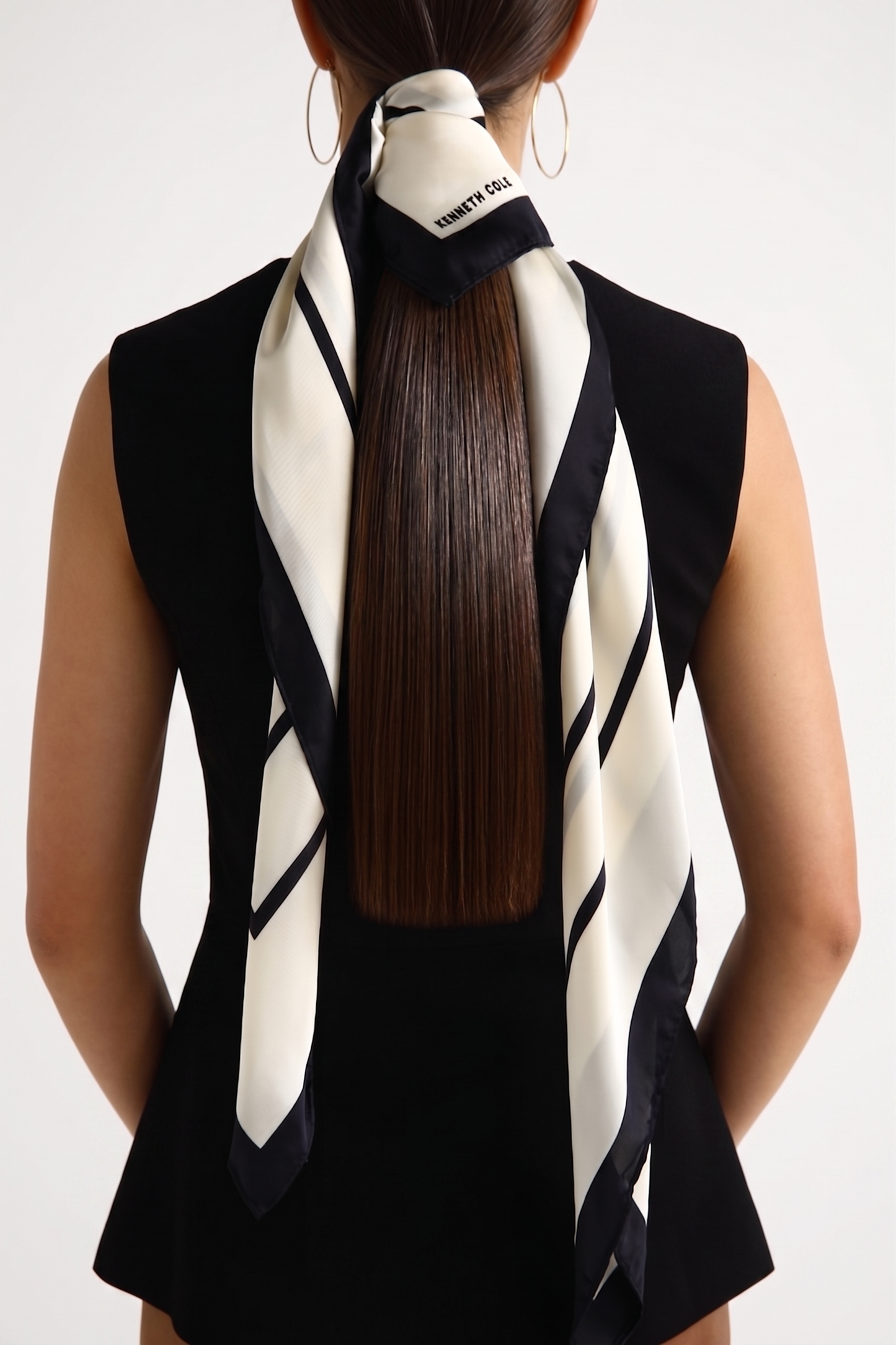 Geometric Logo Print Scarf