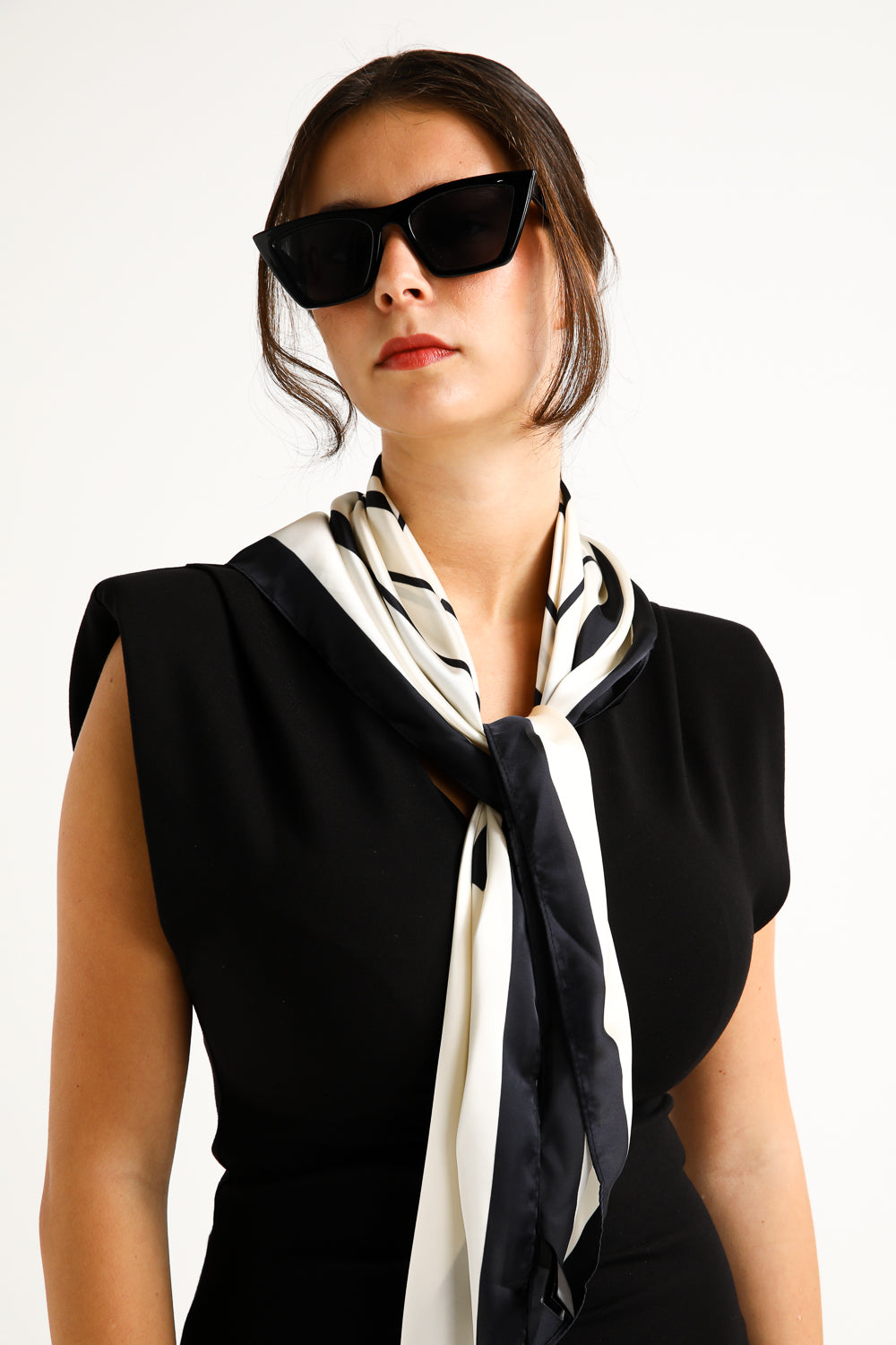 Geometric Logo Print Scarf