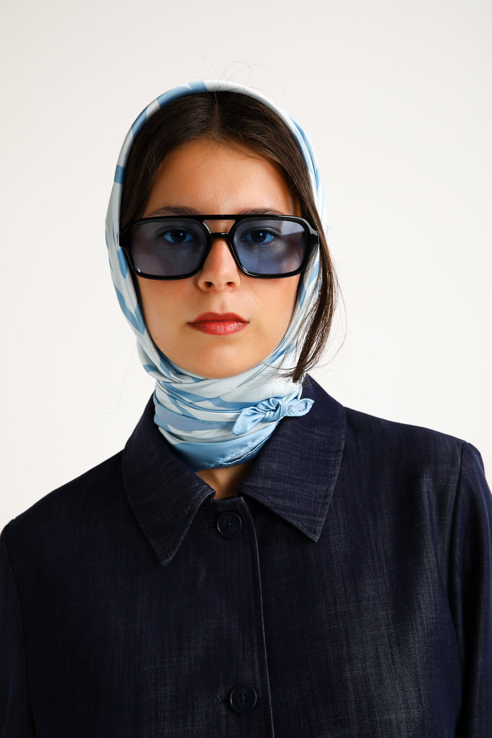 Geometric Logo Print Scarf