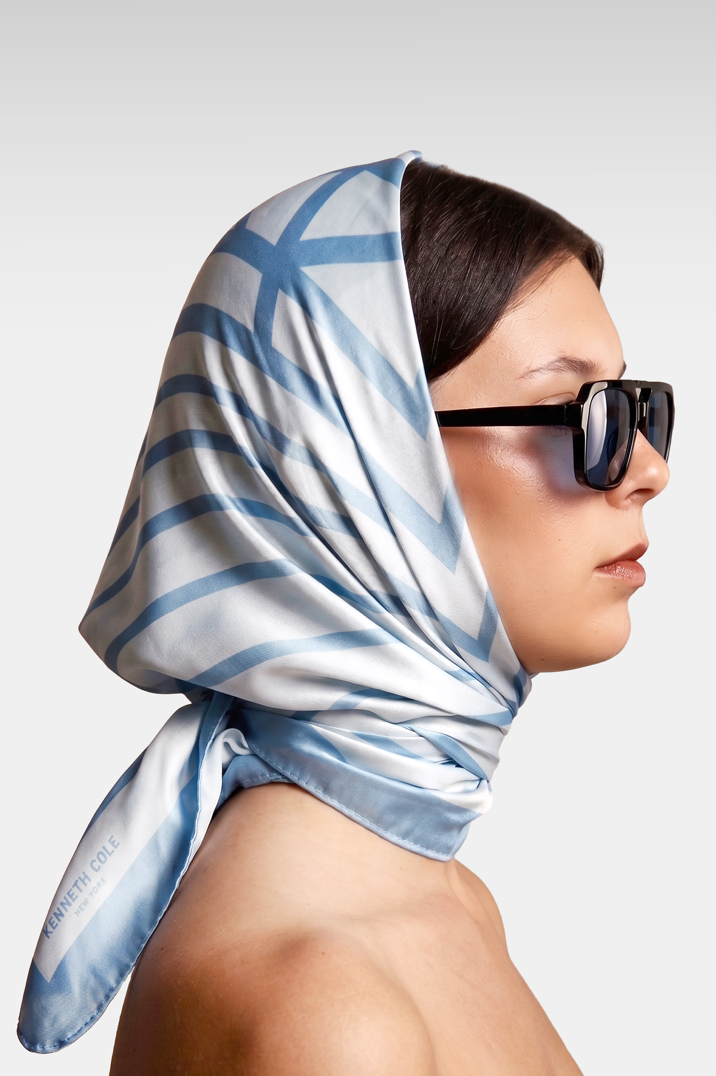 Geometric Logo Print Scarf