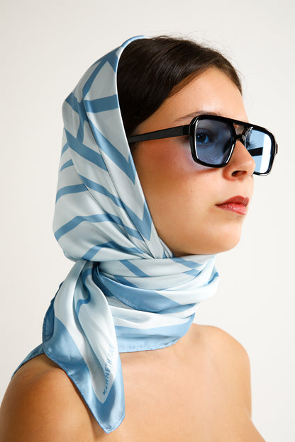 Geometric Logo Print Scarf