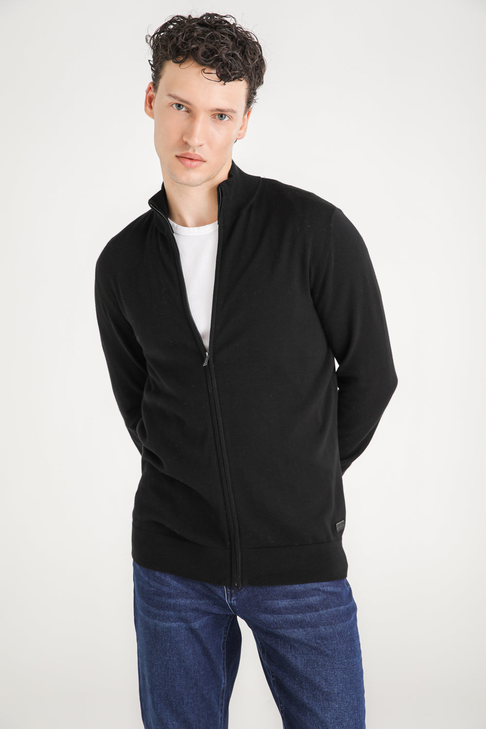 Cotton Zip Cardigan