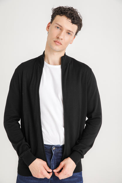 Cotton Zip Cardigan