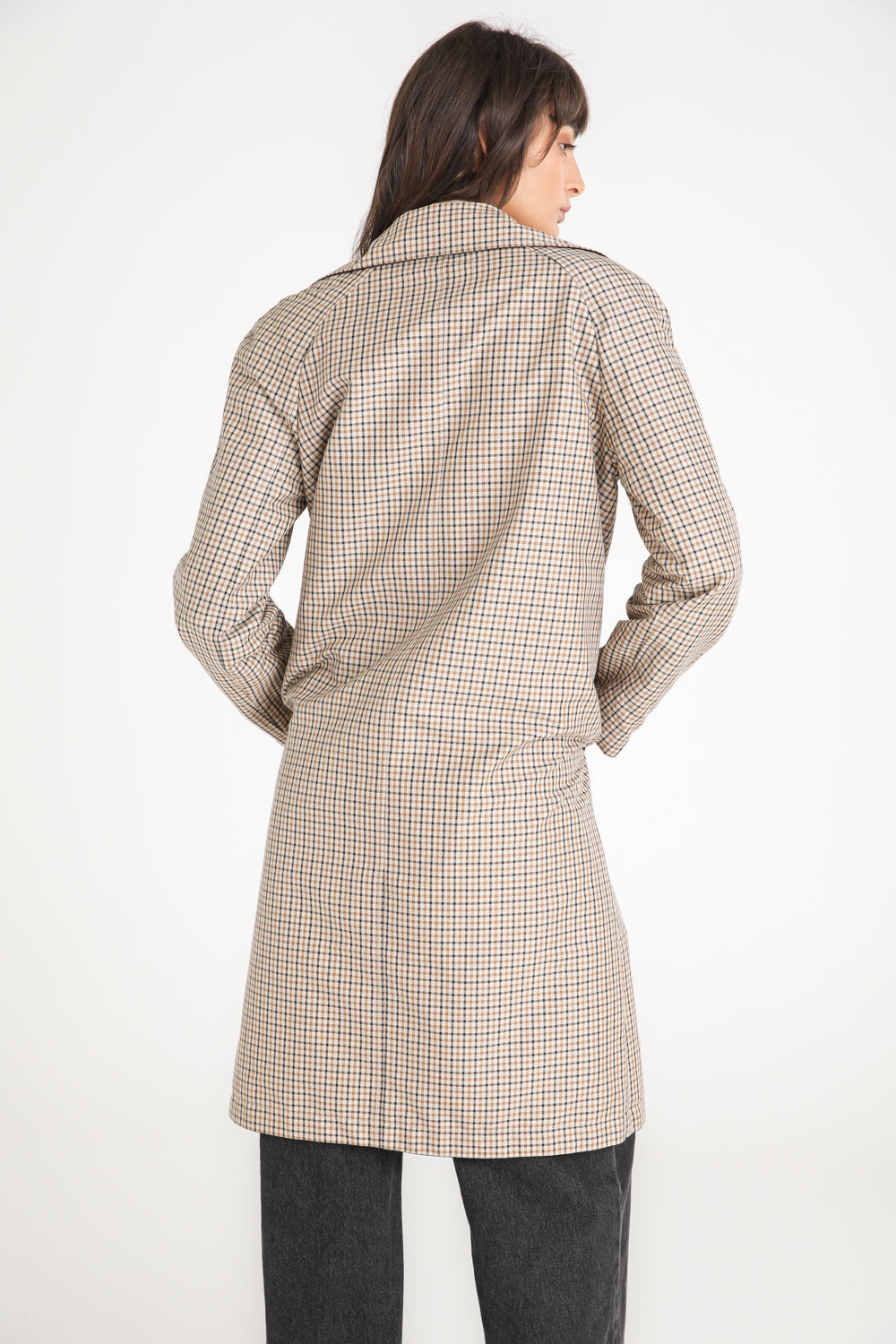 Reversible Check Trench Coat