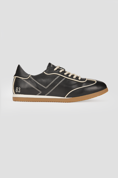 Contrast Piping Leather Sneaker
