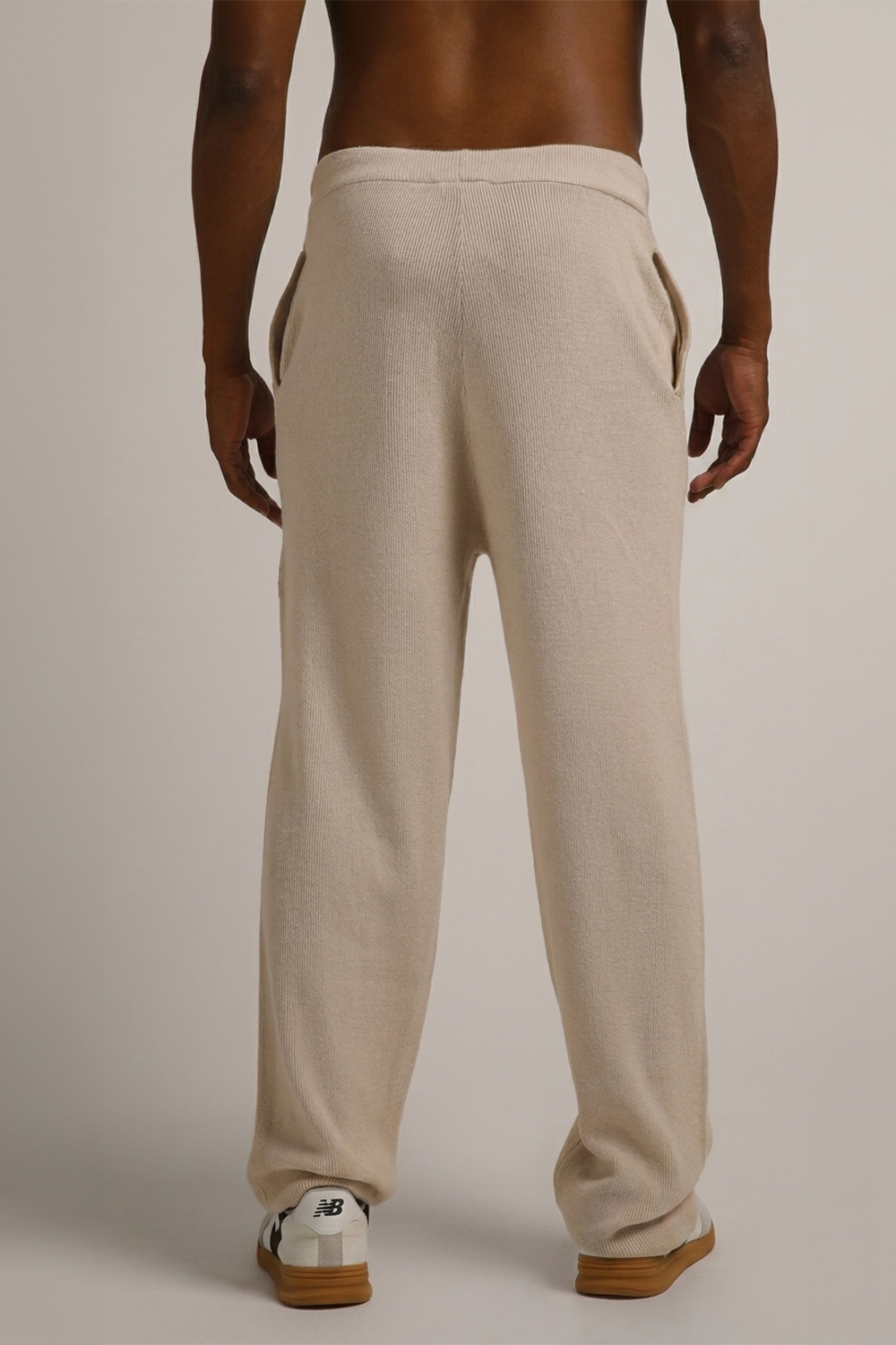 Knitted Rib Straight Leg Pants