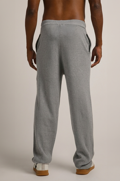 Knitted Rib Straight Leg Pants