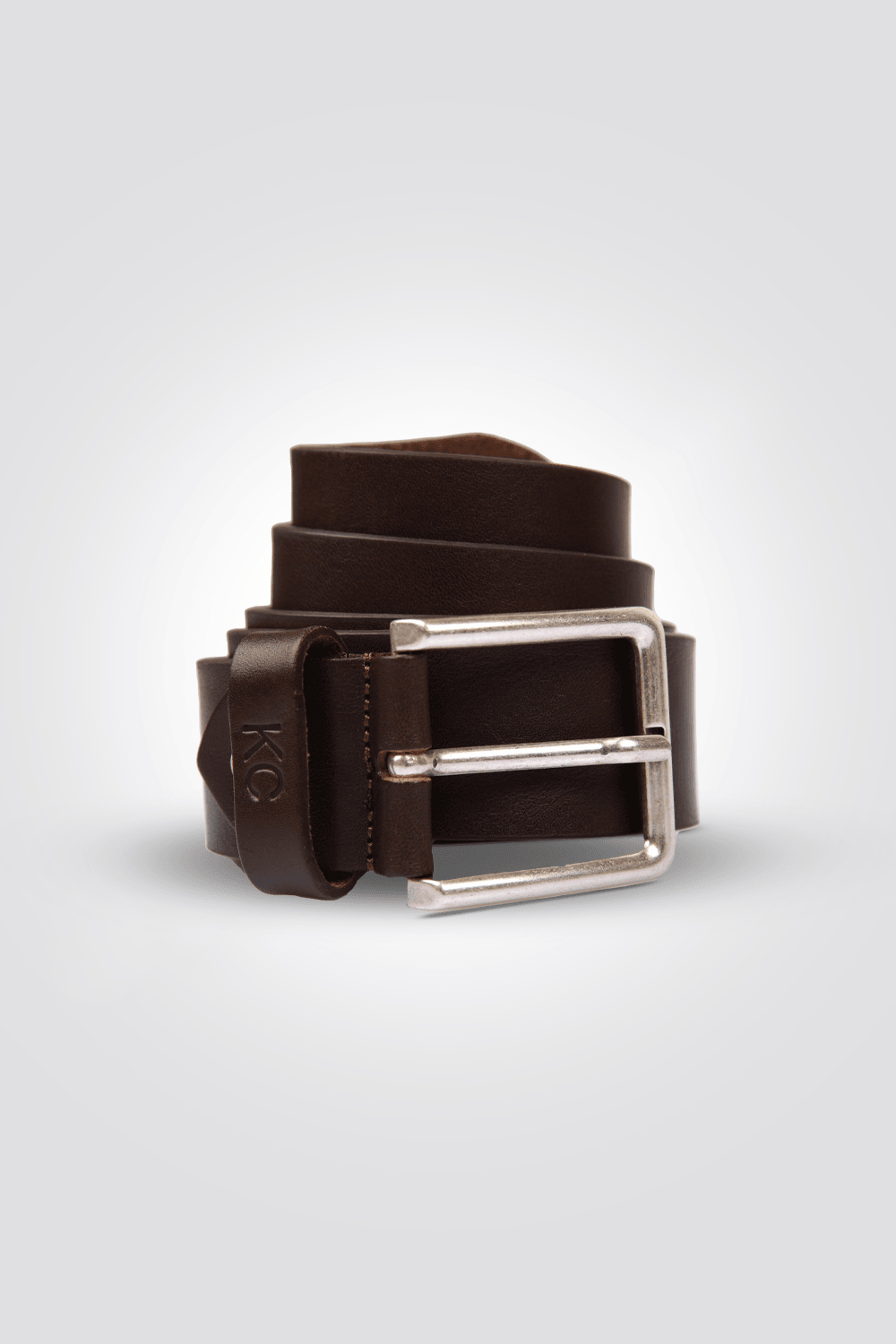 Italian Leather Belt With Logo