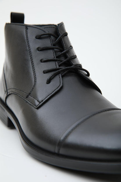 Leather Lace-Up Boots