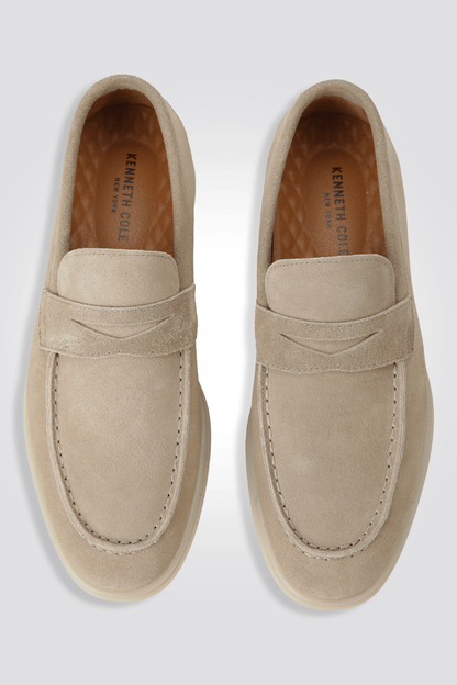 Suede Slip On Moccasins